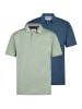Redmond Poloshirt Basic in Dunkelblau / grün
