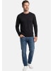 Ragman Langarmshirt Basic in Schwarz / dunkelgrau