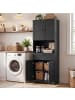 COSTWAY Badezimmerschrank 60 x 35 x 171,5 cm in Schwarz