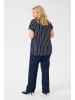 KAFFE curve Ärmellose Bluse KCsida Regular fit in Navy / Grey Stripe