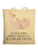 Mr. & Mrs. Panda Shopping Bag Robbe Liegen mit Spruch in Gelb Pastell