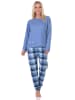 NORMANN Schlafanzug Pyjama langarm Tiermotiv - 88761 in dunkelblau