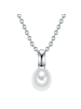 Valero Pearls Halskette Sterling Silber Süßwasser-Zuchtperle in silber