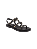 Les Tropéziennes par M Belarbi Corilow-Ledersandalen Schwarz