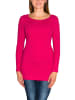 Alkato Alkato Damen Langarm Longshirt Langarmshirt in pink