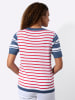 WITT WEIDEN Kurzarm-Pullover in jeansblau-weiß-gestreift