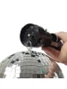 SATISFIRE Discokugel 20cm mit Batteriemotor Spiegelkugel Party Set in silber