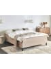 Beliani Boxspring Bett COUNTESS  in Beige/Braun - (W) 160 x (H) 53 x (L) 200 cm