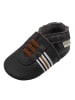 Mepiq Baby Leder-Krabbelschuhe in Schwarz