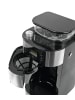 Barista Kaffeemaschine mit Mahlwerk 900W Edelstahl/schwarz mit Glaskanne Schwarz