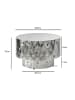 FineBuy Couchtisch in Silber / Aluminium / 60x60x38