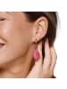 Steel_Art Creole mit Anhänger Dione goldfarben in pink