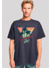 F4NT4STIC Heavy Oversize T-Shirt California Palmen Retro in marineblau