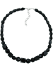 Gallay Kette Perle schwarz-facettiert 42 cm lang in schwarz