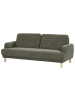 Beliani 3-Sitzer Sofa TUVE in Grün/Heller Holzfarbton - (W) 199 x (H) 85 x (L) 90 cm