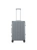 Aleon Traveler 4-Rollen Trolley 67 cm mit Kleidersack in platinum