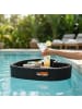 relaxdays Schwimmendes Tablett "Herz" in Schwarz - (B)60 x (H)20 x (T)60 cm