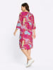 Sieh an! Druckkleid in fuchsia-zitrone-bedruckt