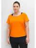 sheego Shirt und Top in orange+schwarz