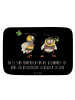 Mr. & Mrs. Panda Badteppich Hummeln Kleeblatt mit Spruch in Schwarz