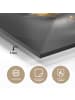 OnlyWow Acrylglasbild Gesicht gold schwarz
