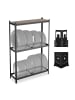 relaxdays Reifenregal in Schwarz - (B)120 x (H)180 x (T)40 cm