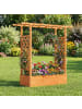 COSTWAY Blumenkasten mit Rankgitter 110x35x114 cm in Orange