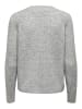 ONLY Kurzer Strick Pullover ONLCAROL Gerippter Stretch Cardigan in Hellgrau