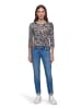 Betty Barclay Basic Shirt mit Rippenstruktur in Dark Blue/Beige