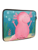 Mr. & Mrs. Panda Laptop Tasche Axolotl Hurra Design ohne Spruch in Weiß