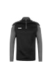 Jako Trainingspullover Performance Ziptop in schwarz / grau