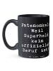 Mr. & Mrs. Panda Tasse Patenonkel Superheld mit Spruch in Schwarz