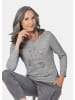 GOLDNER Jerseyshirt mit grafischem Motiv in silbergrau / melange