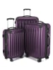 Hauptstadtkoffer Alex - 3er Koffer-Set, 4 Rollen, TSA in Aubergine