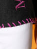 creation L Modal-Baumwoll-Pullover in schwarz-fuchsia
