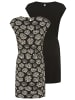 Tamaris Jerseykleid in schwarz + gemustert