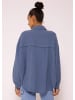 SASSYCLASSY Ultra Oversize Musselin-Blusenhemd kürzere Variante in Jeansblau