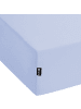 Beliani Bettlaken JANBU in Blau - (W) 90 x (H) 30 x (L) 200 cm