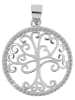 Adeliás Damen Anhänger Lebensbaum aus 925 Silber mit Zirkonia in silber