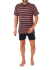NORMANN Kurzarm Schlafanzug Shorty Pyjama Streifen in marine