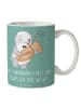 Mr. & Mrs. Panda Kaffeebecher Tenorhorn Witz mit Spruch in Meeresbrise