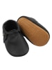 Mepiq Baby Leder-Krabbelschuhe in Schwarz