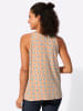 WITT WEIDEN Jersey-Top in apricot-aquamarin-bedruckt
