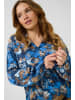 CULTURE Langarm-Bluse CUmadi Relaxed fit in Blue Flower Foil
