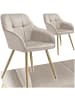 tectake Polstersessel gepolstert, in Samtoptik, gesteppt, 58 x 62 x 82 cm