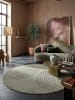 KADIMA DESIGN Teppich rund Geometrisch pflegeleicht Wohnzimmer Schlafzimmer Flur in Grün