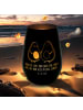 Mr. & Mrs. Panda Glas Windlicht Avocado Pärchen mit Spruch in Schwarz