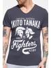 Akito Tanaka Akito Tanaka T-Shirt mit Frontprint Gladiator Fighters in anthrazit