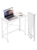 HOMCOM Schreibtisch-80L x 40B x 75H cm-Weiß