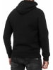 Rusty Neal Streetwear Kapuzen-Sweatshirt mit 1/2 Zipper in Schwarz